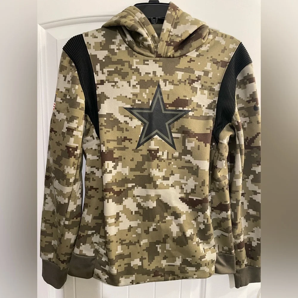 Nike Dallas Cowboys Salute to Service Boys Camo Hoodie. Size Large. NFL. Dri-fit - Picture 2 of 16